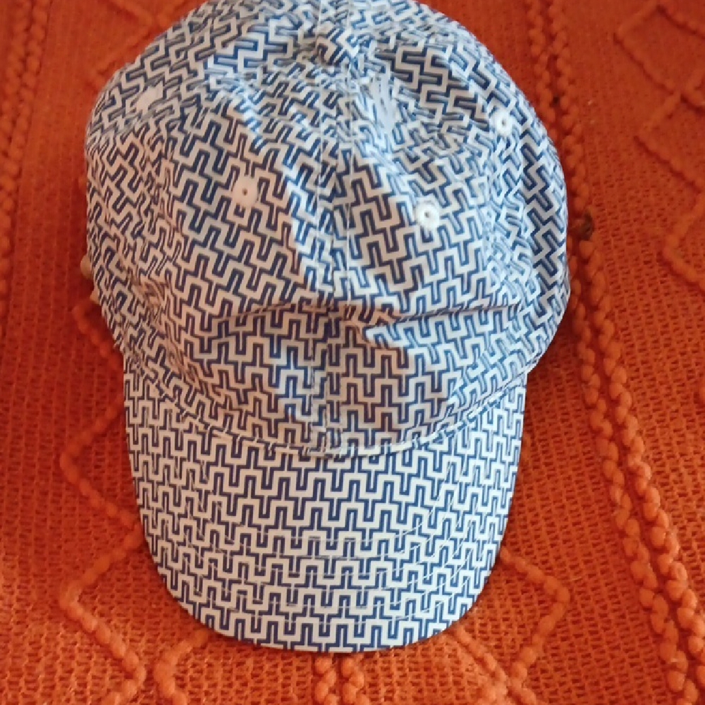 Crewcuts Blue and White Geometric Cap